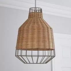 Dunelm Ohio Light Rattan Easy Fit Pendant 7 Dunelm Ohio Light Rattan Easy Fit Pendant -all lighting Sales Store 1000158654 alt01