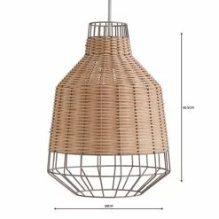 Dunelm Ohio Light Rattan Easy Fit Pendant 9 Dunelm Ohio Light Rattan Easy Fit Pendant -all lighting Sales Store 1000158654 alt04