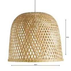 Dunelm Leena Bamboo Easy Fit Pendant 10 Dunelm Leena Bamboo Easy Fit Pendant -all lighting Sales Store 1000158663 alt04