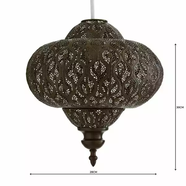 Dunelm Lucena Bronze Easy Fit Pendant 6 Dunelm Lucena Bronze Easy Fit Pendant - Image 4