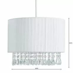 Dunelm Riah Jewel Shade Ivory Easy Fit Pendant -all lighting Sales Store 1000158686 alt04