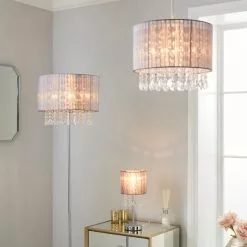 Dunelm Riah Jewel Shade Grey Easy Fit Pendant 11 Dunelm Riah Jewel Shade Grey Easy Fit Pendant -all lighting Sales Store 1000158688 alt08