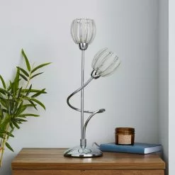 Dunelm Rosa 2 Arm Chrome Table Lamp 9 Dunelm Rosa 2 Arm Chrome Table Lamp -all lighting Sales Store 1000158699 alt01