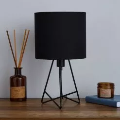 Dunelm Mini Hester Black Table Lamp -all lighting Sales Store 1000158710 alt01