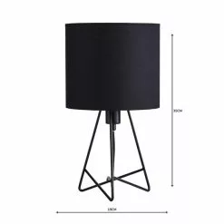 Dunelm Mini Hester Black Table Lamp -all lighting Sales Store 1000158710 alt04