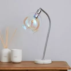 Elements Latisha Iridescent Glass Marble Base Task Desk Lamp -all lighting Sales Store 1000158723 alt01