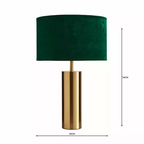 Dunelm Nesa Brushed Gold And Bottle Green Touch Table Lamp 7 Dunelm Nesa Brushed Gold And Bottle Green Touch Table Lamp - Image 5