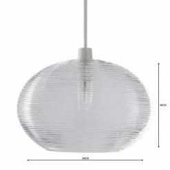 Dunelm Sabrina Glass Easy Fit Pendant -all lighting Sales Store 1000158731 alt04