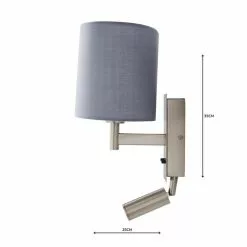 Dunelm Reader Shaded Grey Wall Light 12 Dunelm Reader Shaded Grey Wall Light -all lighting Sales Store 1000158737 alt04