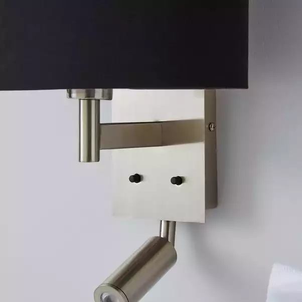 Dunelm Reader Shaded Black Wall Light 6 Dunelm Reader Shaded Black Wall Light - Image 4