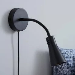 Dunelm Nola Adjustable Easy Fit Plug In Wall Light Black 9 Dunelm Nola Adjustable Easy Fit Plug In Wall Light Black -all lighting Sales Store 1000158740 alt01