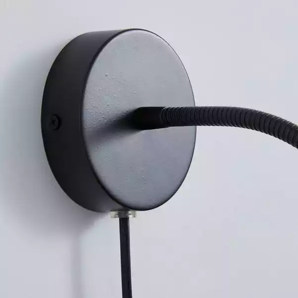 Dunelm Nola Adjustable Easy Fit Plug In Wall Light Black 6 Dunelm Nola Adjustable Easy Fit Plug In Wall Light Black - Image 4