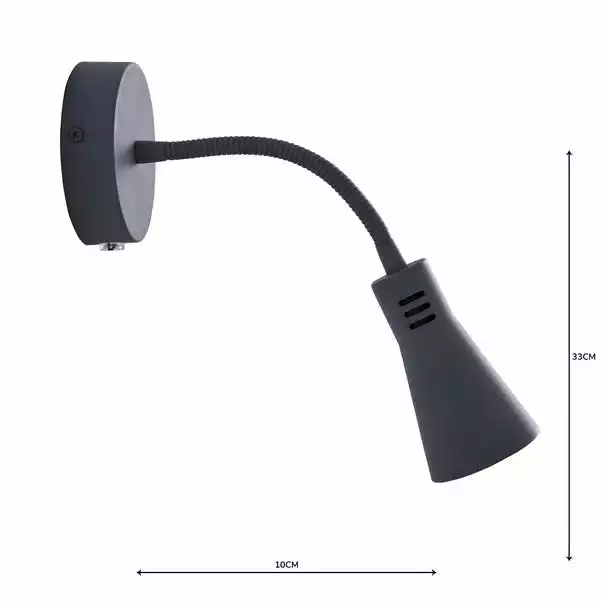 Dunelm Nola Adjustable Easy Fit Plug In Wall Light Grey 7 Dunelm Nola Adjustable Easy Fit Plug In Wall Light Grey - Image 5