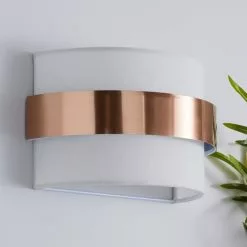 Dunelm Joey Ivory Shaded Copper Wall Light 9 Dunelm Joey Ivory Shaded Copper Wall Light -all lighting Sales Store 1000158743 alt01