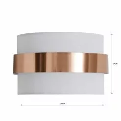 Dunelm Joey Ivory Shaded Copper Wall Light 12 Dunelm Joey Ivory Shaded Copper Wall Light -all lighting Sales Store 1000158743 alt04