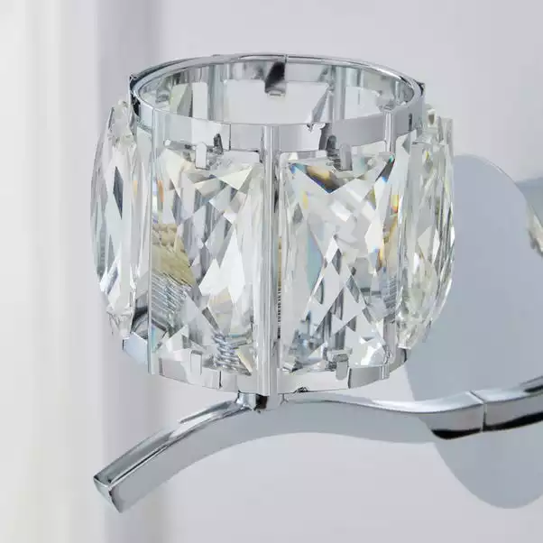 Dunelm Kleio Glass Chrome Wall Light 5 Dunelm Kleio Glass Chrome Wall Light - Image 3