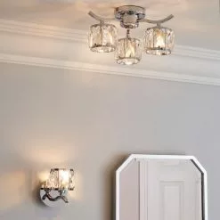 Dunelm Kleio Glass Chrome Wall Light 13 Dunelm Kleio Glass Chrome Wall Light -all lighting Sales Store 1000158744 alt08