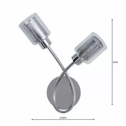 Dunelm Grace 2 Light Chrome Wall Light 12 Dunelm Grace 2 Light Chrome Wall Light -all lighting Sales Store 1000158745 alt04