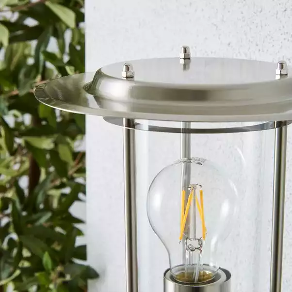 Dunelm Derek PIR Sensor Glass Steel Outdoor Wall Light 5 Dunelm Derek PIR Sensor Glass Steel Outdoor Wall Light - Image 3