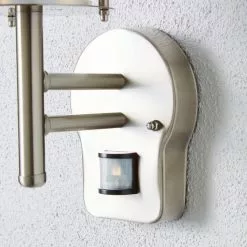 Dunelm Derek PIR Sensor Glass Steel Outdoor Wall Light 11 Dunelm Derek PIR Sensor Glass Steel Outdoor Wall Light -all lighting Sales Store 1000158750 alt03