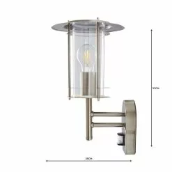 Dunelm Derek PIR Sensor Glass Steel Outdoor Wall Light 12 Dunelm Derek PIR Sensor Glass Steel Outdoor Wall Light -all lighting Sales Store 1000158750 alt04