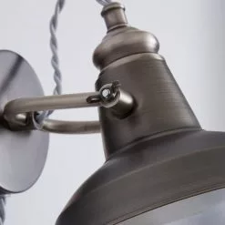 Dunelm Lucas Industrial Easy Fit Plug In Wall Light Pewter 10 Dunelm Lucas Industrial Easy Fit Plug In Wall Light Pewter -all lighting Sales Store 1000158758 alt02
