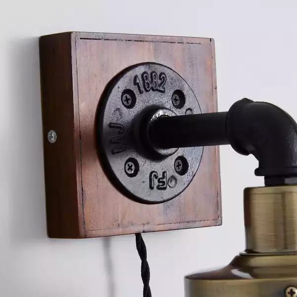 Dunelm Milas Pipe Industrial Easy Fit Plug In Wall Light Black 6 Dunelm Milas Pipe Industrial Easy Fit Plug In Wall Light Black - Image 4