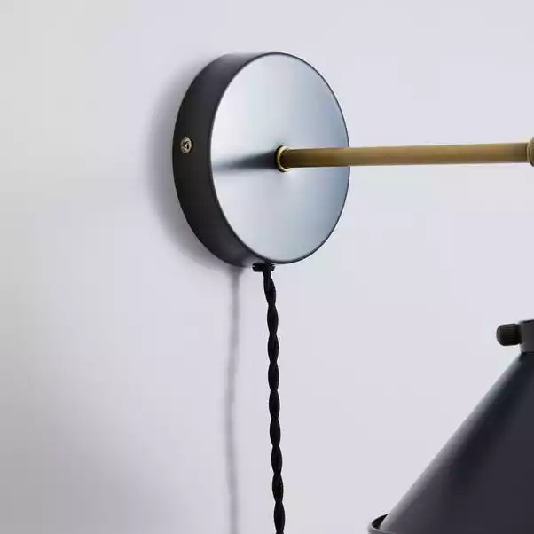 Dunelm Logan Grey Industrial Easy Fit Plug In Wall Light 6 Dunelm Logan Grey Industrial Easy Fit Plug In Wall Light - Image 4