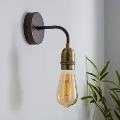 Dunelm Marsden Antique Brass Industrial Wall Light 9 Dunelm Marsden Antique Brass Industrial Wall Light -all lighting Sales Store 1000158761 alt01