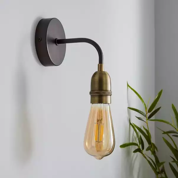 Dunelm Marsden Antique Brass Industrial Wall Light 4 Dunelm Marsden Antique Brass Industrial Wall Light - Image 2