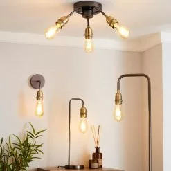 Dunelm Marsden Antique Brass Industrial Wall Light 13 Dunelm Marsden Antique Brass Industrial Wall Light -all lighting Sales Store 1000158761 alt08