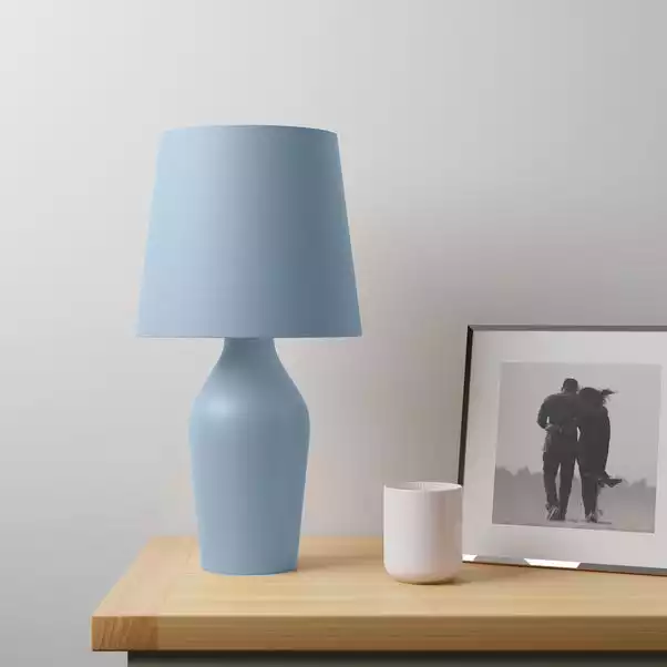 Dunelm Ava Stoneware Ashley Blue Table Lamp 4 Dunelm Ava Stoneware Ashley Blue Table Lamp - Image 2