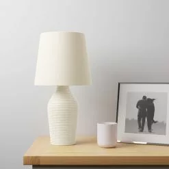 Dunelm Luna Stoneware Natural Table Lamp 9 Dunelm Luna Stoneware Natural Table Lamp -all lighting Sales Store 1000163950 alt01