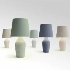 Dunelm Luna Stoneware Folkstone Blue Table Lamp -all lighting Sales Store 1000163951 alt05