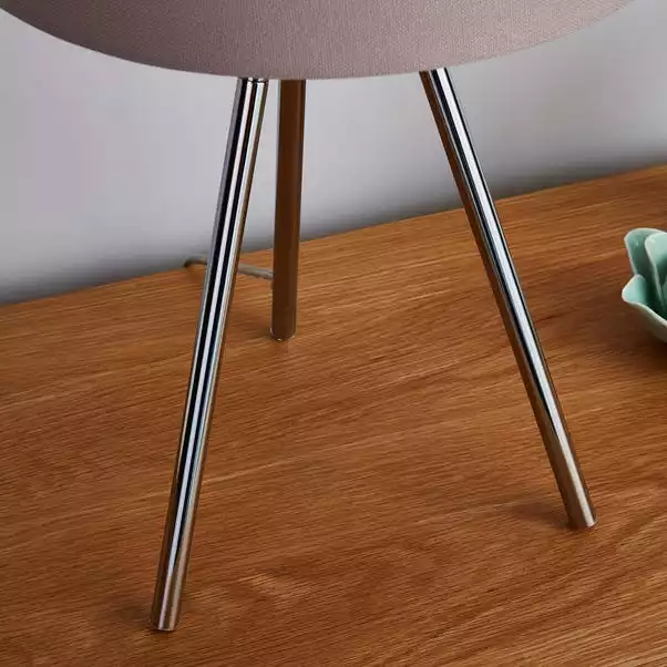 Dunelm Nora Tripod Table Lamp Chrome 6 Dunelm Nora Tripod Table Lamp Chrome - Image 4