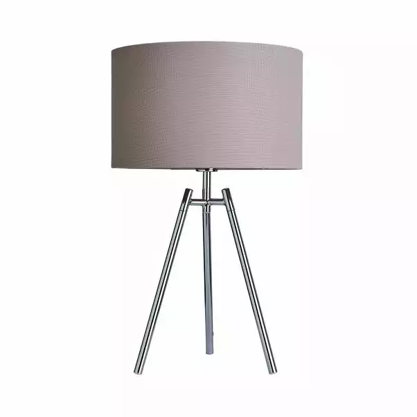 Dunelm Nora Tripod Table Lamp Chrome 7 Dunelm Nora Tripod Table Lamp Chrome - Image 5