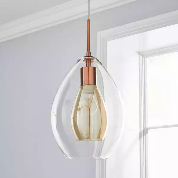 Dunelm Eden Pendant Ceiling Fitting Copper 4 Dunelm Eden Pendant Ceiling Fitting Copper - Image 2
