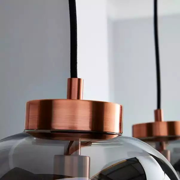 Dunelm Hunter 3 Light Glass Diner Bar Ceiling Fitting 5 Dunelm Hunter 3 Light Glass Diner Bar Ceiling Fitting - Image 3