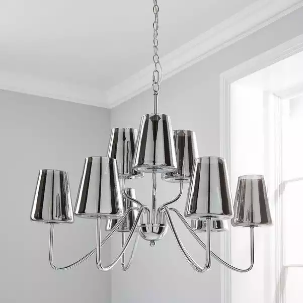 Dunelm Alister 9 Light Glass Ceiling Fitting 4 Dunelm Alister 9 Light Glass Ceiling Fitting - Image 2