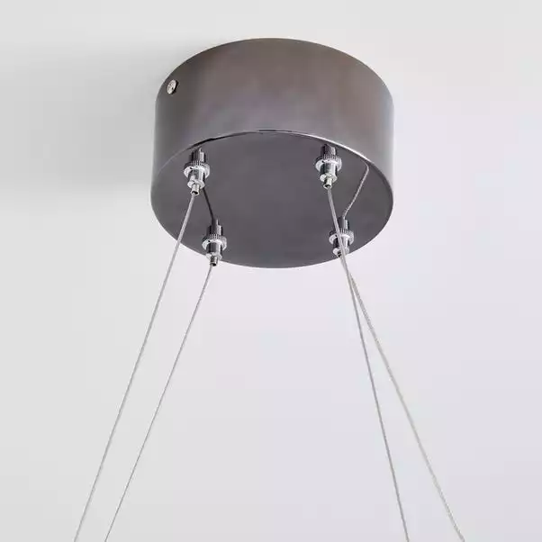 Dunelm Easton Dark Chrome LED Fitting 6 Dunelm Easton Dark Chrome LED Fitting - Image 4