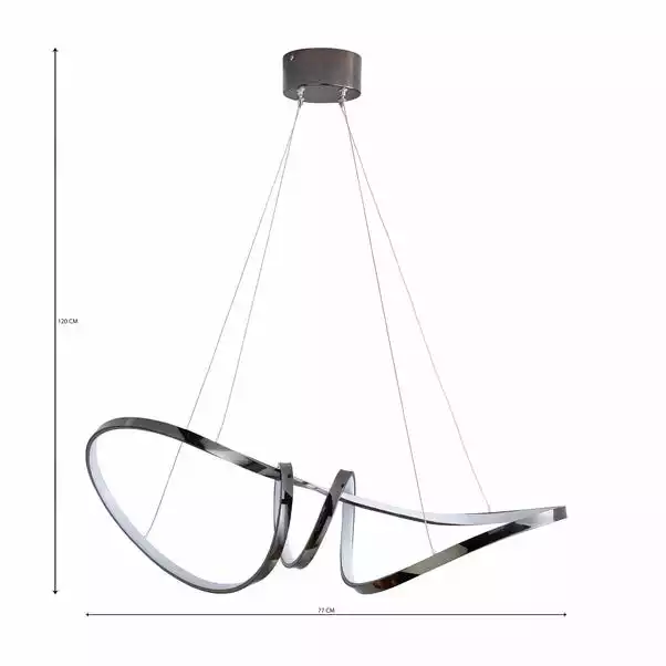 Dunelm Easton Dark Chrome LED Fitting 8 Dunelm Easton Dark Chrome LED Fitting - Image 6