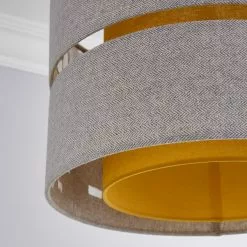Dunelm Frea Lennox 45cm Ochre Drum Shade -all lighting Sales Store 1000169157 alt02