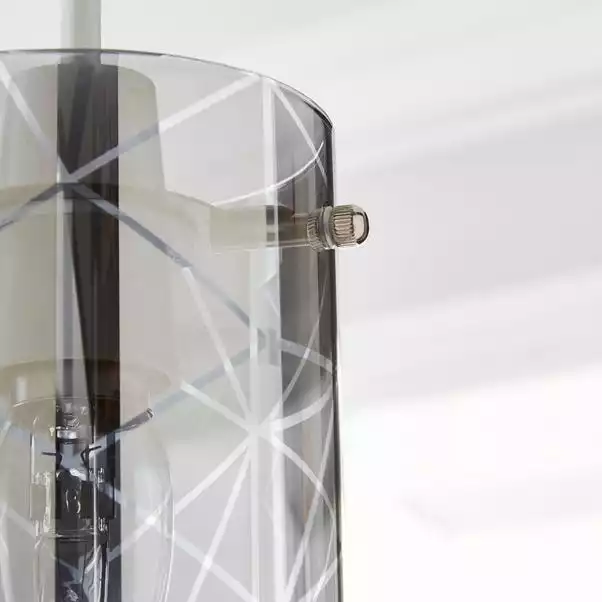 Dunelm Grayson Smoked Glass Easy Fit Pendant 5 Dunelm Grayson Smoked Glass Easy Fit Pendant - Image 3