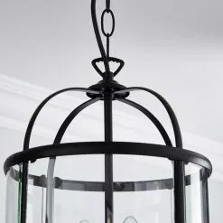 Dunelm Hurricane Matt Black 3 Light Pendant Ceiling Fitting -all lighting Sales Store 1000169166 alt02