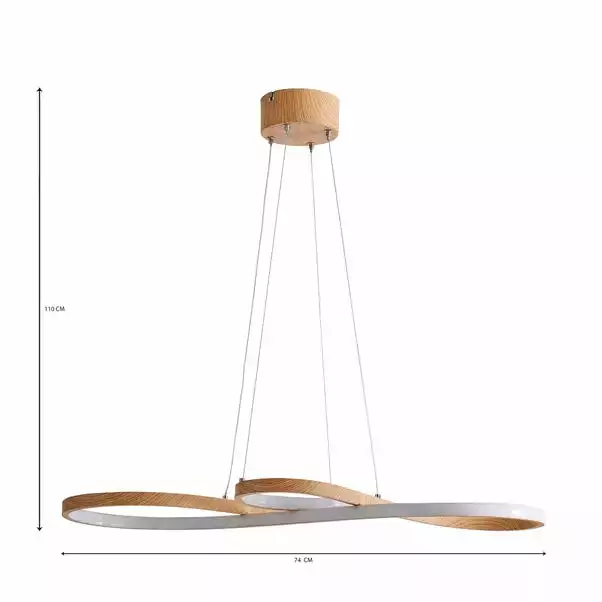Dunelm Jaxson LED Wood Effect Ceiling Fitting 8 Dunelm Jaxson LED Wood Effect Ceiling Fitting - Image 6