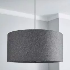 Dunelm Marl Felt 45cm Grey Drum Shade 8 Dunelm Marl Felt 45cm Grey Drum Shade -all lighting Sales Store 1000169200 alt01