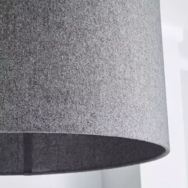 Dunelm Marl Felt 45cm Grey Drum Shade 5 Dunelm Marl Felt 45cm Grey Drum Shade - Image 3