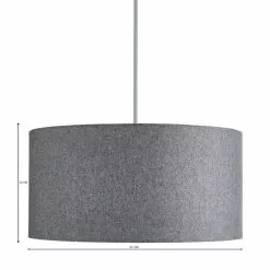 Dunelm Marl Felt 45cm Grey Drum Shade 11 Dunelm Marl Felt 45cm Grey Drum Shade -all lighting Sales Store 1000169200 alt07