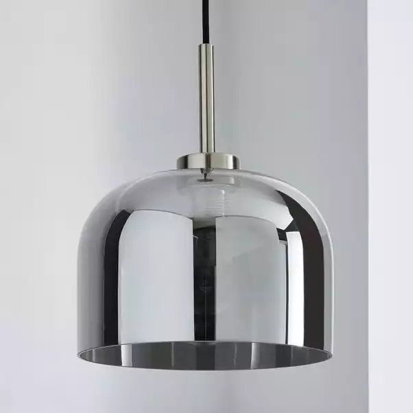 Dunelm Palazzo Smoked Glass Pendant Ceiling Fitting 4 Dunelm Palazzo Smoked Glass Pendant Ceiling Fitting - Image 2