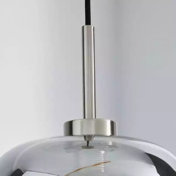 Dunelm Palazzo Smoked Glass Pendant Ceiling Fitting 5 Dunelm Palazzo Smoked Glass Pendant Ceiling Fitting - Image 3